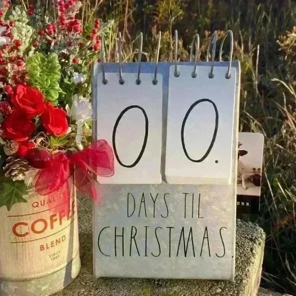 NEW Rae Dunn Christmas Countdown DAYS TILL CHRISTMAS - Metal Flip Calendar Sign! - Picture 4 of 12